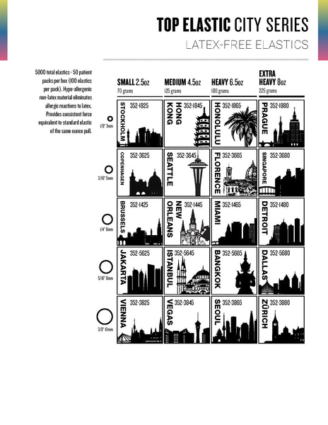 Top Elastics - Latex-Free Material